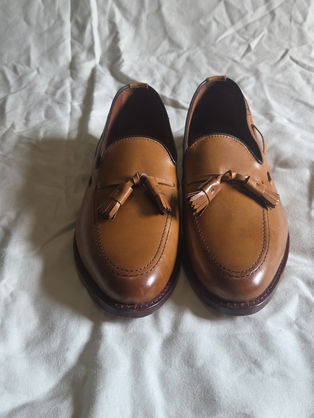 Allen Edmonds Tan Leather Tassel Loafers